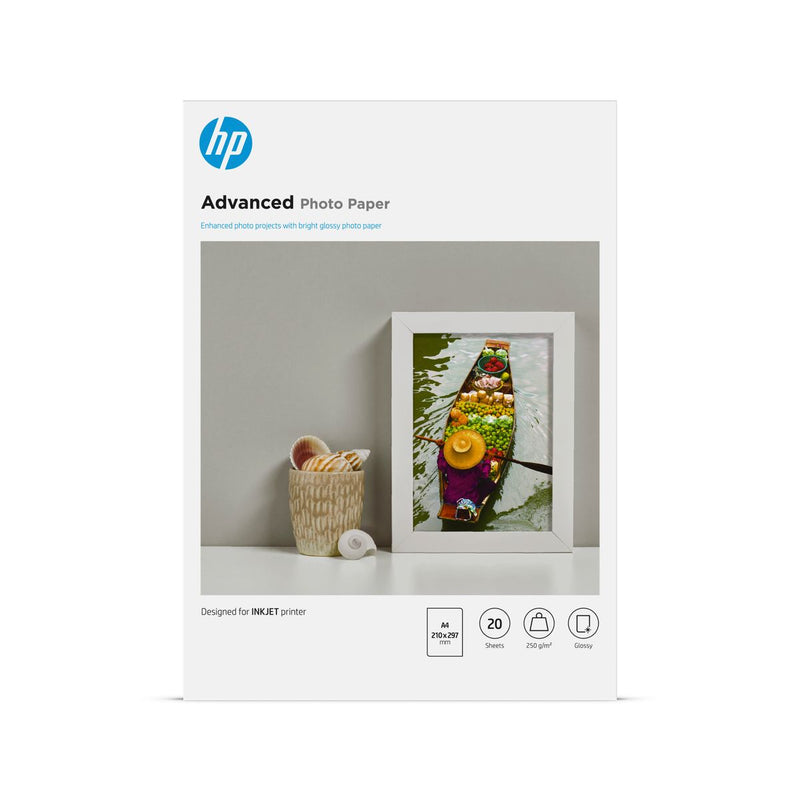 HP Advanced FSC Photo Paper, Glossy, 20 sheets/A4/210 x 297 mm (9RR51A)