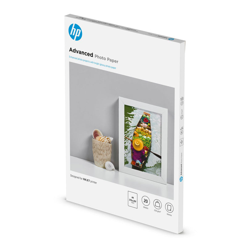 HP Advanced FSC Photo Paper, Glossy, 20 sheets/A4/210 x 297 mm (9RR51A)