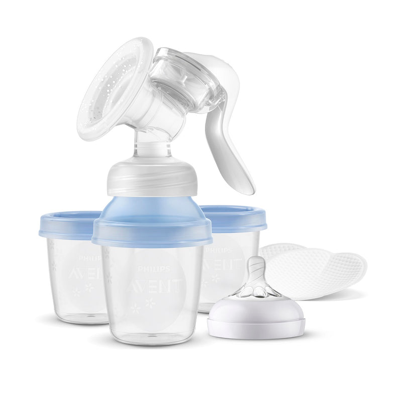 Philips Avent Manual breast pump with breast milk  storage cups
