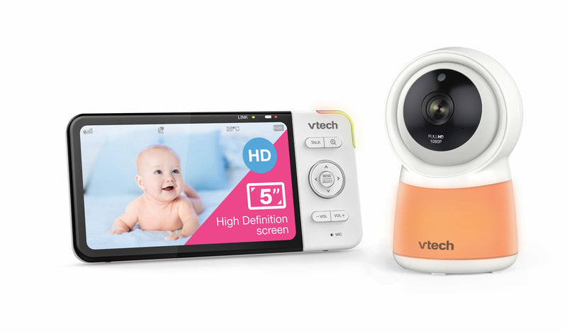 VTECH RM5754HD 5" Smart Wi-Fi Video Baby Monitor with 1080p HD video quality, Built-in night light