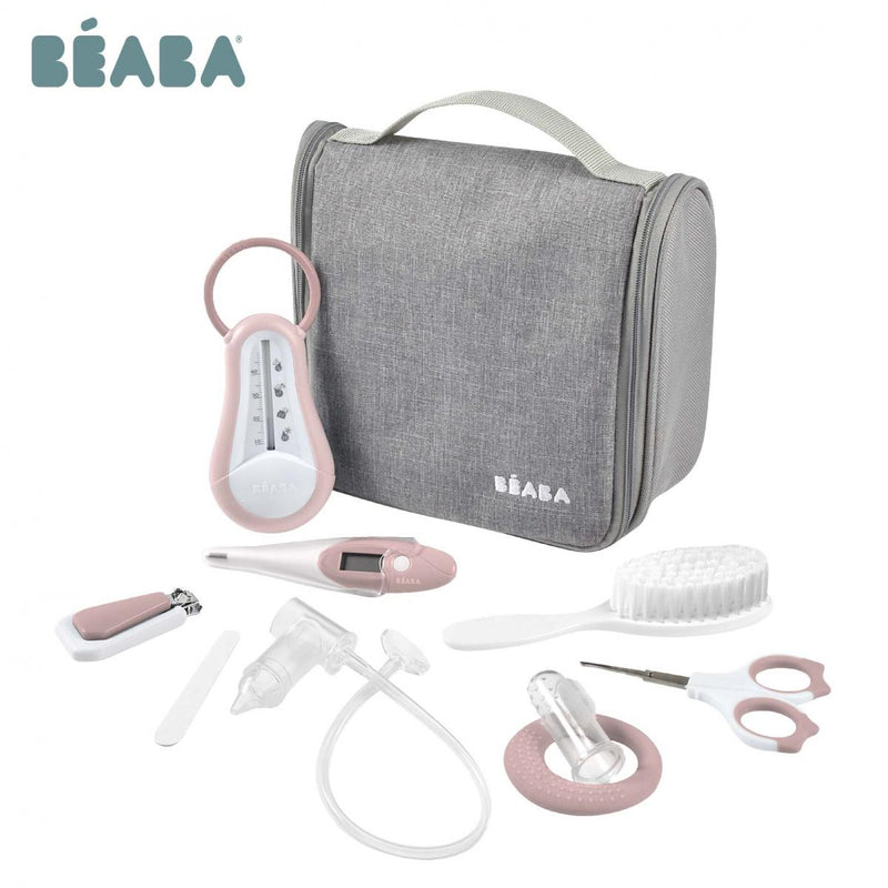 Beaba Baby Grooming Set (9 accessories) + Hanging Toiletry Pouch