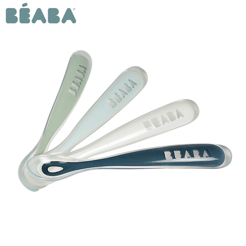 Beaba Set of 4 1st age silicone spoon