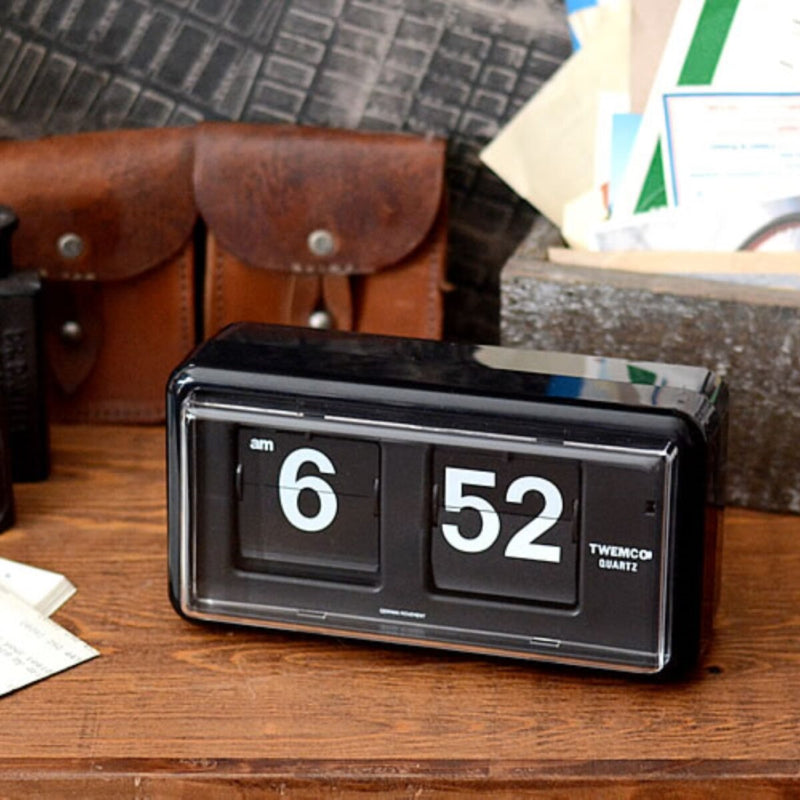 TWEMCO Battery Quartz Table/Wall Flip Clock QT-30