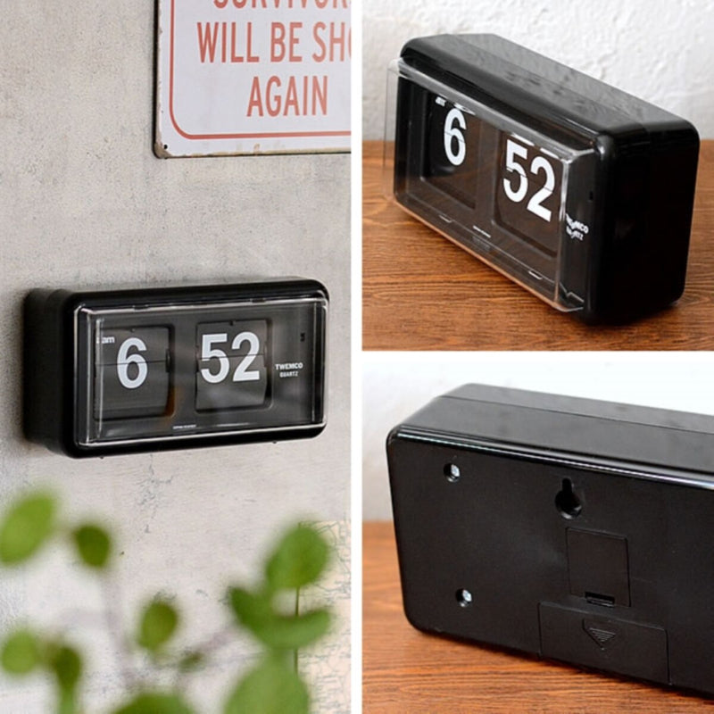 TWEMCO Battery Quartz Table/Wall Flip Clock QT-30