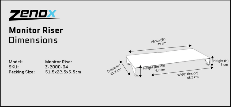 Zenox Monitor Riser