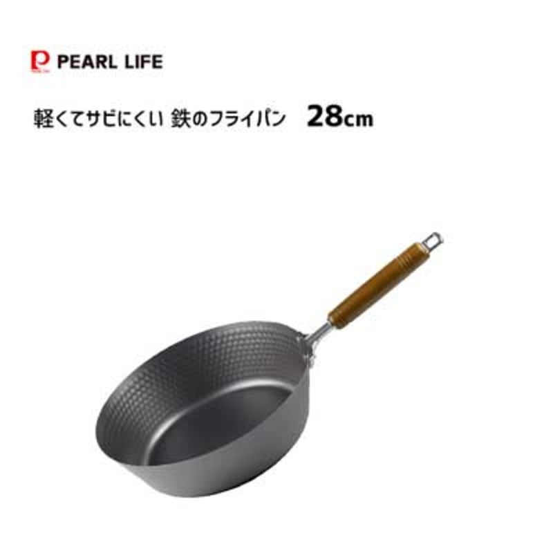 Pearl Life 日本製窒化輕量不易生銹鐵鍋28cm