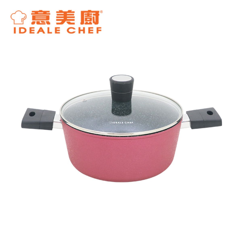 Ideale Chef FORGED ALUM NON-STICK ROUGHT EFFECT 24X10.6CM CASSEROLE W/LID