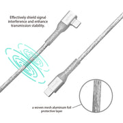 inno3C i-60C-03 Type-C to Type-C 60W L-shape Cable 0.3M