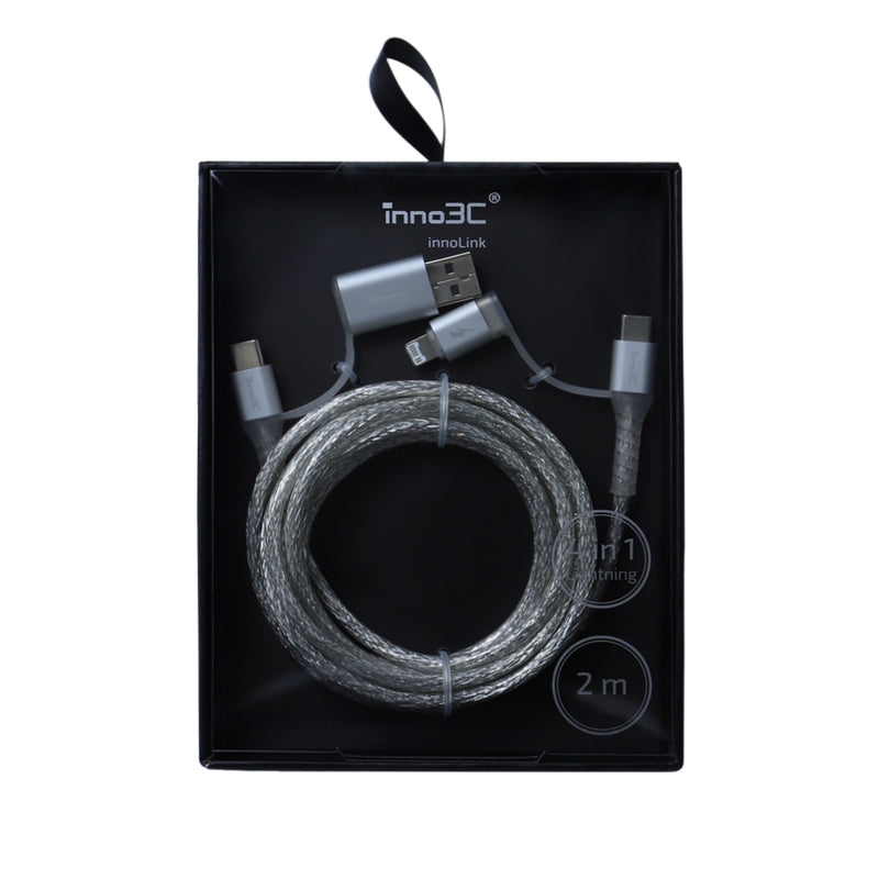 inno3C i-4LA-20 4 in 1 Lightning/Type-C to USB/Type-C Cable 2M