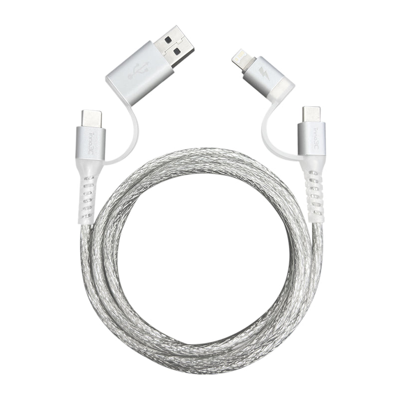 inno3C i-4LA-20 4 in 1 Lightning/Type-C to USB/Type-C Cable 2M