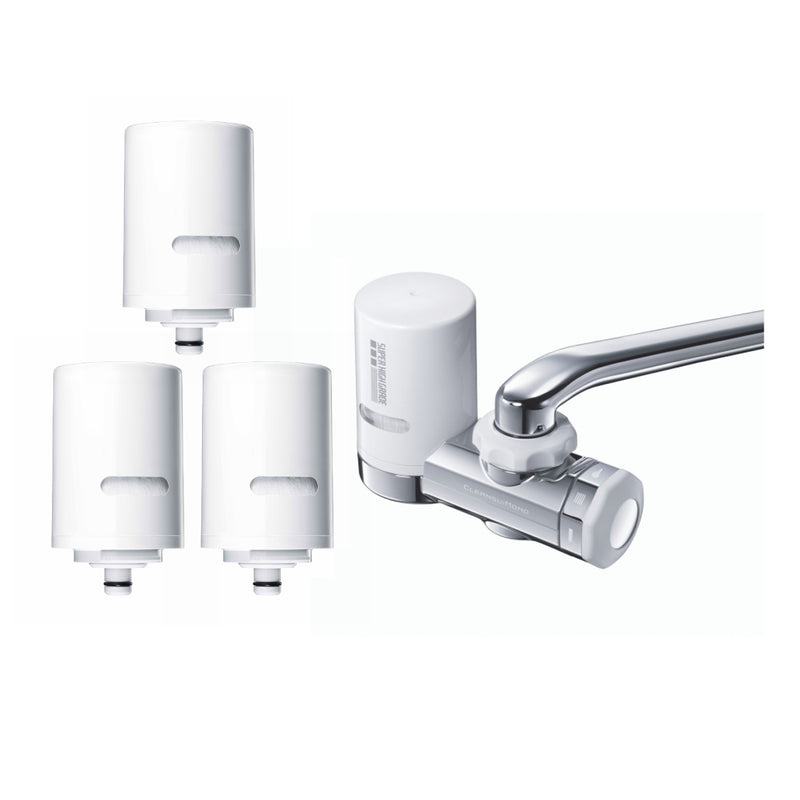 Cleansui EF201 Faucet Mounted Water Purifier With Extra 3 Filters (EFC21) Pack Set