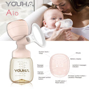 Youha優合 Aio電動吸奶器和哺乳按摩器