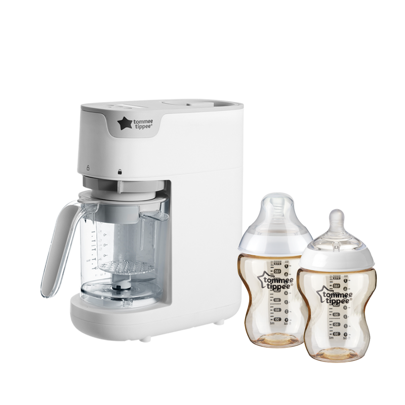 Tommee Tippee 嬰兒食物智能蒸煮攪拌器配PPSU奶瓶套裝