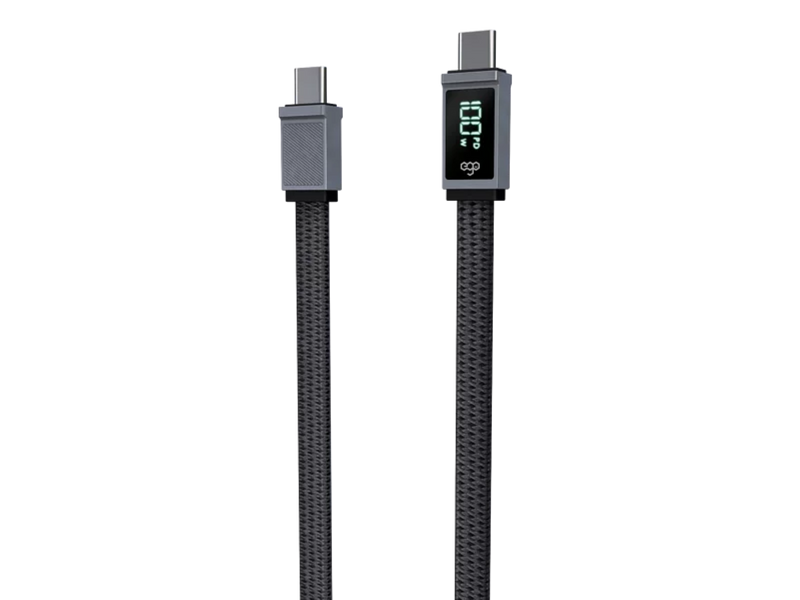 ego 1.2M Wiry Max 100W Real-Time Wattage Display C to C cable