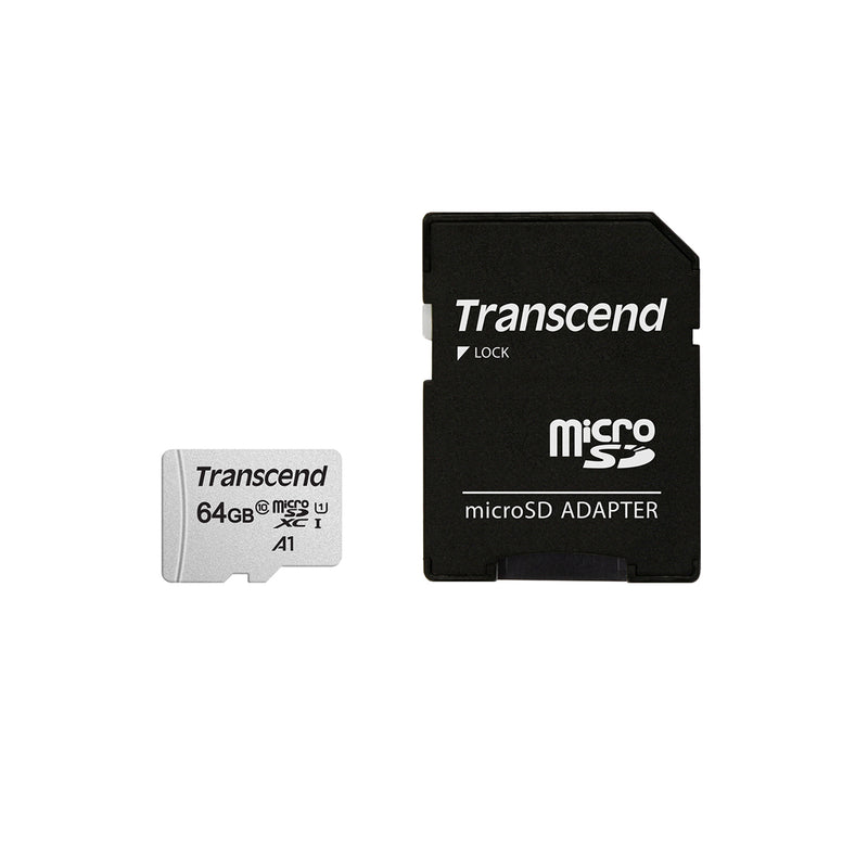 TRANSCEND 64GB micro SDXC 300S (with Adptor) Memory Card