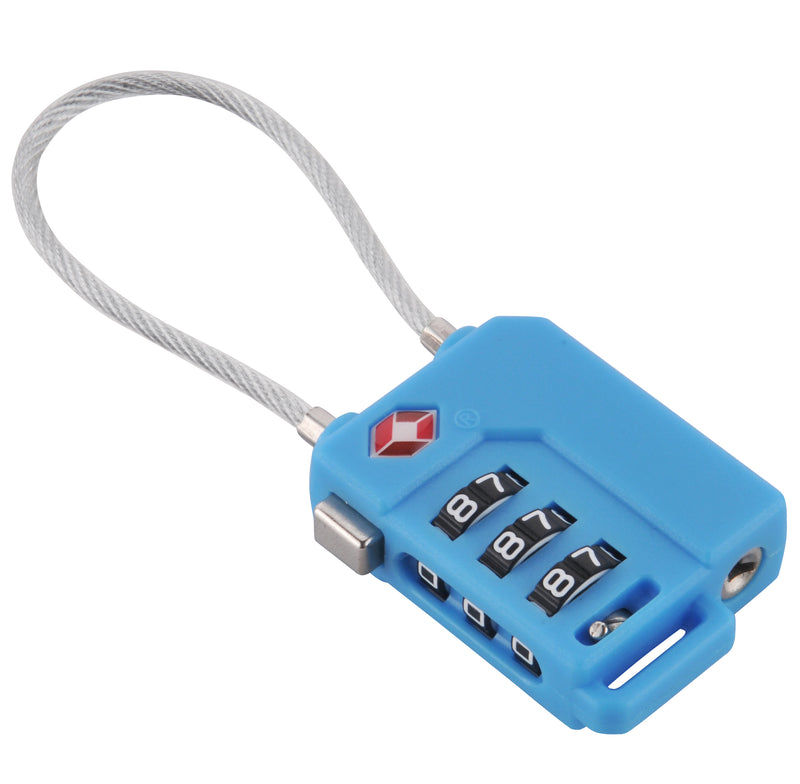 SMARTRIP TSA 3-Dial 鋼索行李密碼鎖