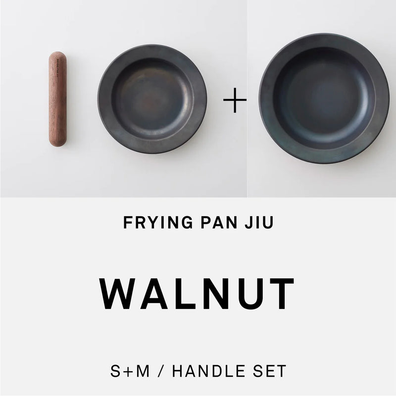 10 FRYING PAN JIU 鑄鐵平底鍋3件套裝 (胡桃木手柄)