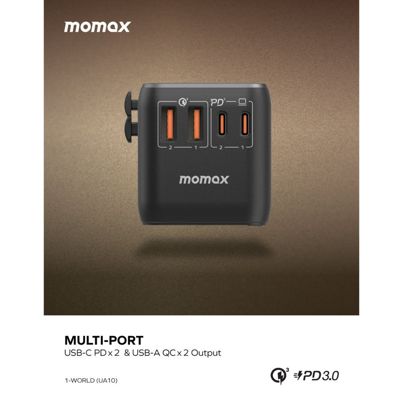 Momax UA10 1-World 夢想家 100W GaN 全方位快充旅行插座
